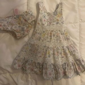 Girls dress with bloomers  - summer spring midi maxi